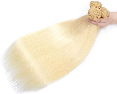 Tissage Cheveux Vierge Human Hair Straight 7A Blond Platine 613#