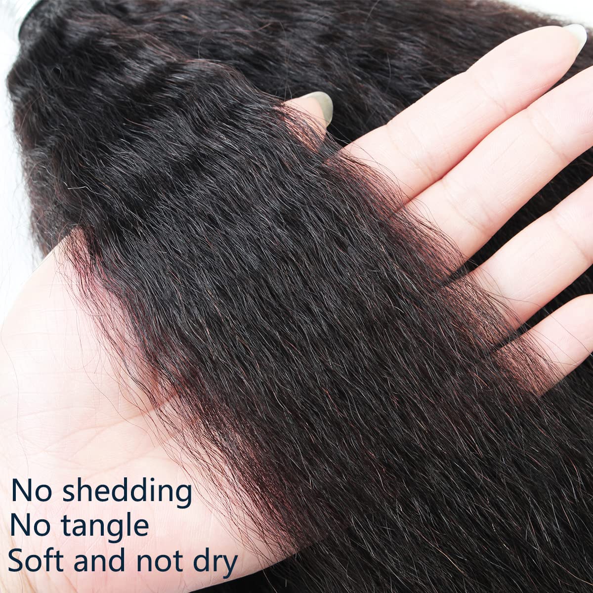 Tissage Cheveux Vierge Human Hair Yaki Straight 7A Brun Foncé 1B 100 Gr
