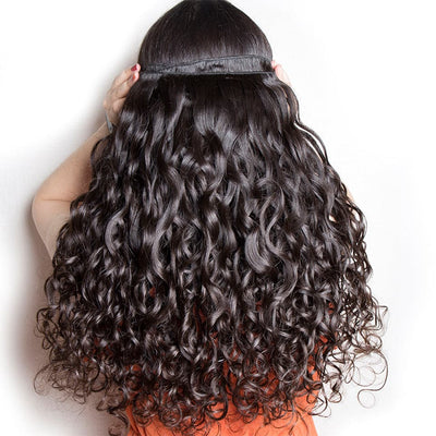 Tissage Cheveux Vierge Human Hair Water Wave 7A Brun Foncé 1B 100 Gr