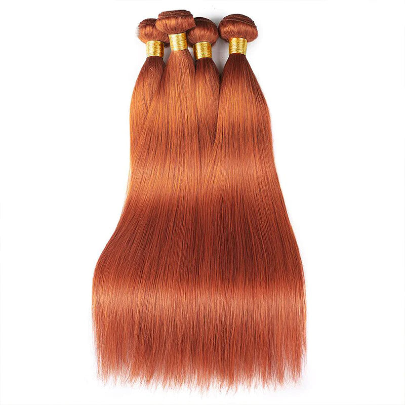 Tissage Cheveux Vierge Human Hair Straight 7A Ginger 350#