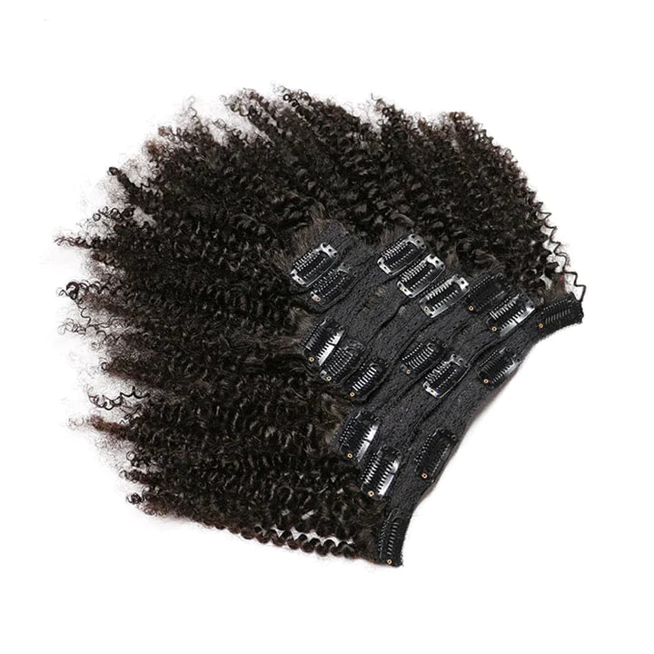 Kit Extensions à Clips Afro Curly Brun 120 gr