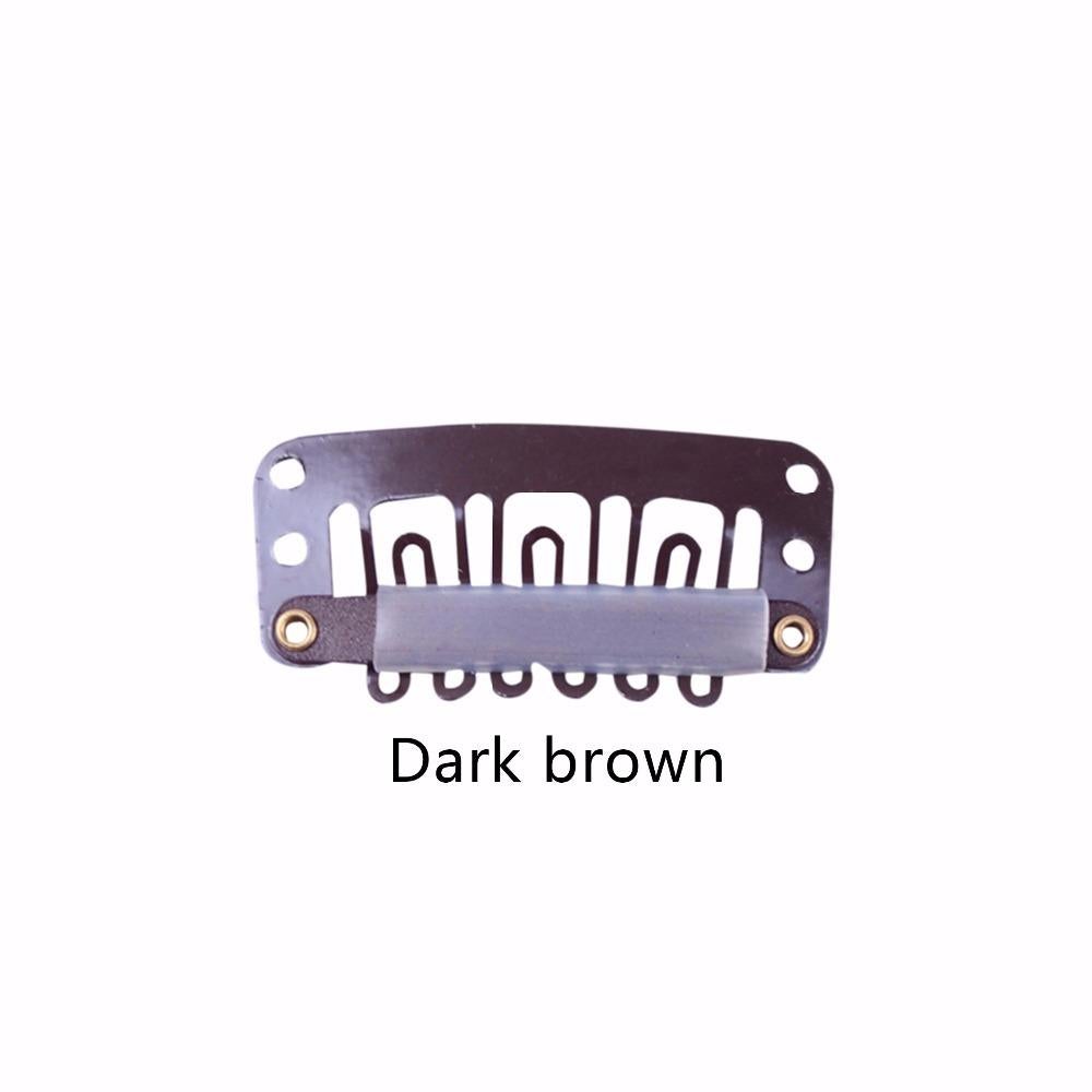 Paquet de 6 clips Dark brown